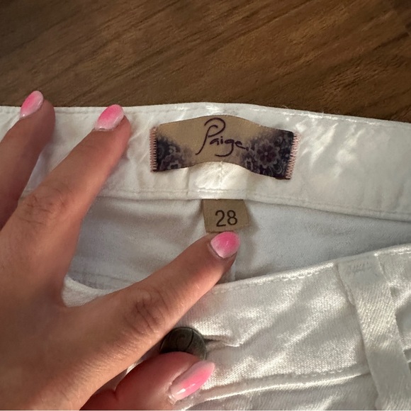 EUC Paige Straight Leg White Jeans - Picture 6 of 7